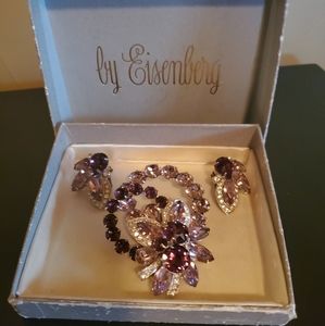 An EISENBERG Brooch & Earrings in ORIGINAL Box